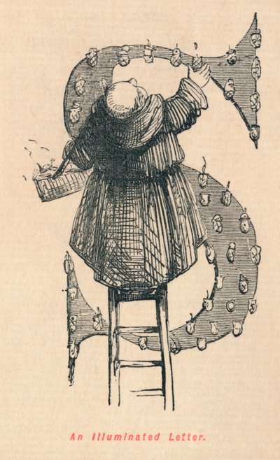 Ein beleuchteter Buchstabe, um 1860 von John Leech