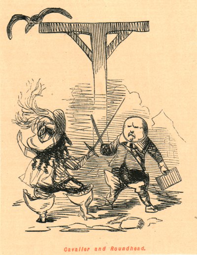 Kavalier und Rundkopf, 1897 von John Leech