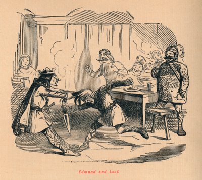 Edmund und Leof, um 1860 von John Leech