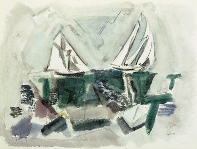 Schoner-Yachten, Dear Isle, Maine von John Marin