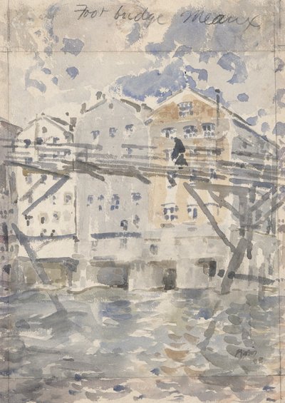 Die kleine Fußgängerbrücke, Meaux von John Marin