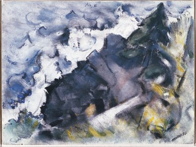 Welle und Felsen von John Marin