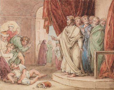 Der Tod des Ananias von John Martin