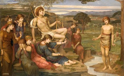 Apollo und Marsyas, 1879 von John Melhuish Strudwick