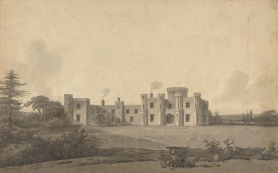 Entwurf für Knepp Castle, Sussex: Perspektive von John Nash