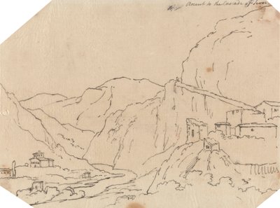 Aufstieg zum Wasserfall von Terni von John Robert Cozens
