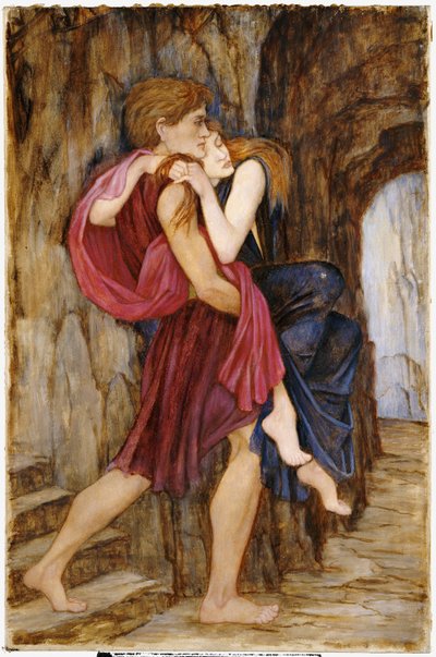 Die Flucht, um 1900 von John Roddam Spencer Stanhope