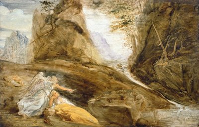 Der Engel zeigt Hagar den Bach von John Runciman