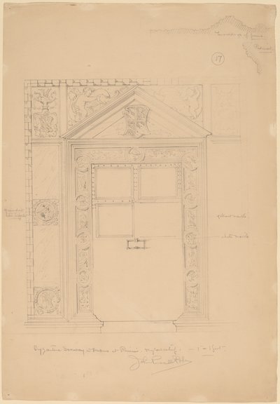 Byzantinisches Portal mit Dom, Rimini von John Russell Pope