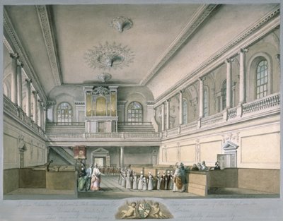 Die Kapelle des Findelhauses nach Westen blickend, 1773 von John Sanders