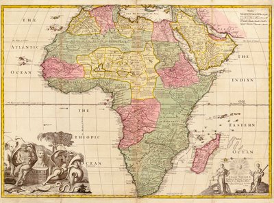 Afrika, aus Moderne Geographie, ca. 1725 von John Senex