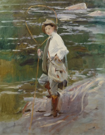 Ein junger Lachsangler, 1901 von John Singer Sargent