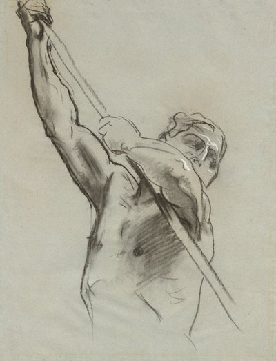 Männlicher Torso mit Stange, 1890-1900 von John Singer Sargent
