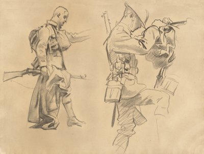 Studien für Gassed [recto] von John Singer Sargent
