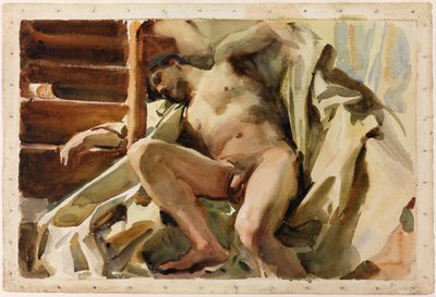 Studie eines liegenden männlichen Aktes von John Singer Sargent