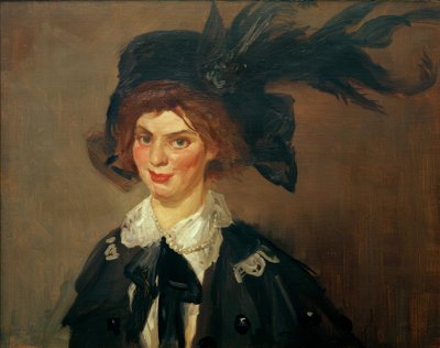 Der Falke (Yolande mit großem Hut) von John French Sloan