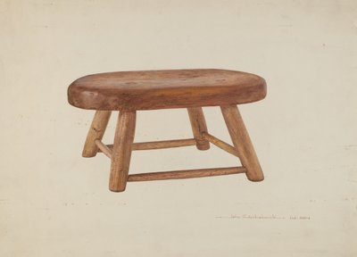 Pennsylvania Dutch Bettstuhl von John Swientochowski