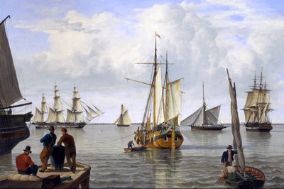 Schiffe in der Themsemündung, 1820 von John Thomas Serres