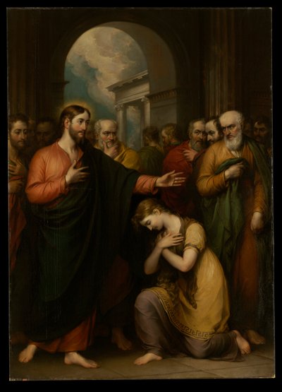 Die Ehebrecherin von John Trumbull