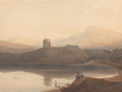 Llanberis-See, mit Schloss Dolbadern von John Varley