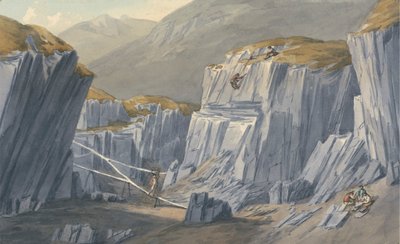 Die Schieferbrüche bei Bron Llwyd von John Warwick Smith