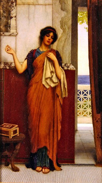 Ein Stich zur rechten Zeit (Müßige Gedanken) von John William Godward