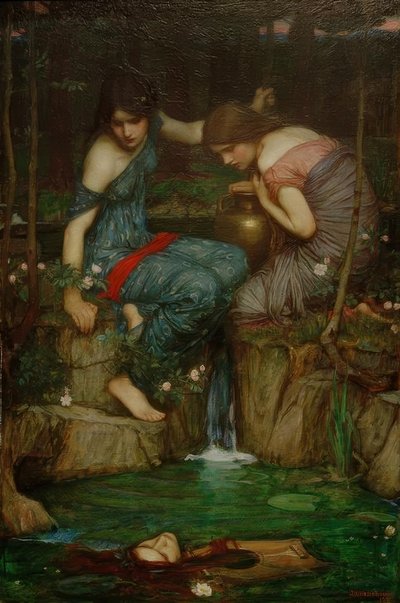 Nymphen finden den Kopf des Orpheus von John William Waterhouse