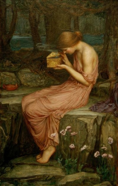 Psyche öffnet die goldene Schachtel von John William Waterhouse