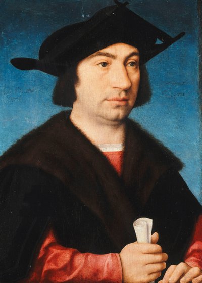 Porträt von Stefano Raggio, halblang von Joos van Cleve