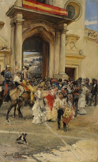 Vor der Stierkampfarena, ca. 1880 von José García Ramos