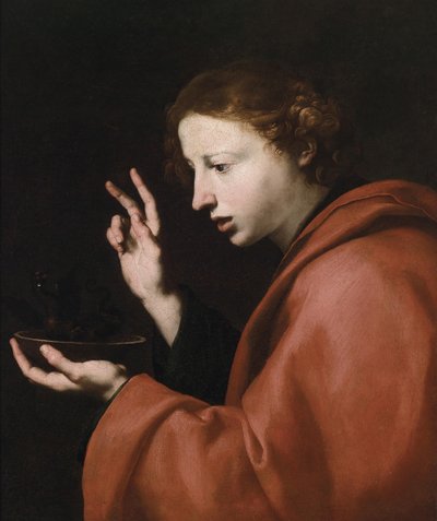 Heiliger Johannes der Evangelist von Jose de Ribera