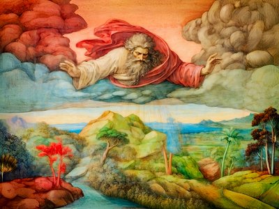 A1_Genesis_03-Schöpfung der Pflanzen von Josef Johann Michel