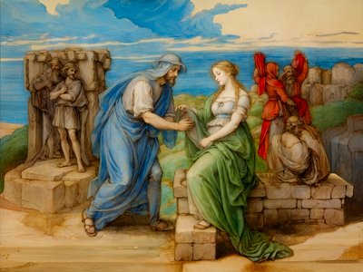 Rebekka am Brunnen von Josef Johann Michel