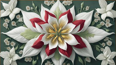 Mandala: Amaryllis-Elemente_01 von Josef Johann Michel