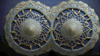 Mandala: Ägyptische Elemente_01 von Josef Johann Michel