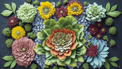 Mandala: Kalanchoe-Elemente_01 von Josef Johann Michel