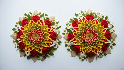 Mandala: Rosenblüten-Elemente_01 von Josef Johann Michel