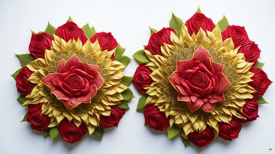 Mandala: Rosenblüten-Elemente_02 von Josef Johann Michel