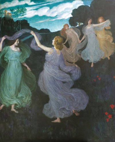 Tanz der Elfen, 1888-1889 von Josef Maria Auchentaller
