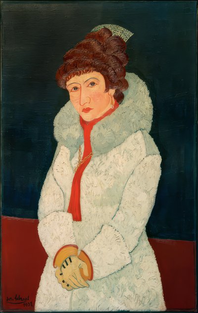 Dame im Pelzmantel von Josef Scharl