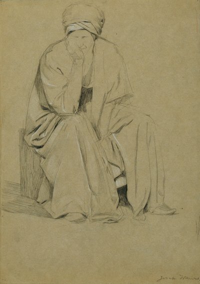 Sitzender Mann mit Turban von Josef Wawra