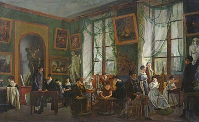 Das Atelier von Madame Haudebourt-Lescot von Joseph Albrier