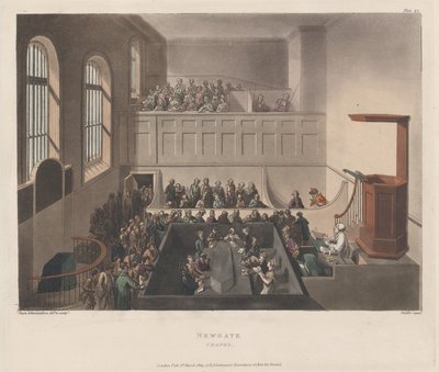 Newgate Kapelle, 1809 von Joseph Constantine Stadler