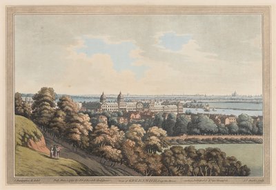 Blick auf Greenwich und den Fluss hinauf von Joseph Farington