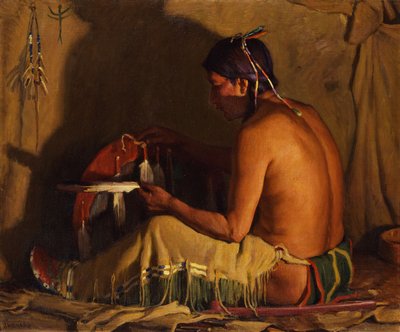 Feuerlicht von Joseph Henry Sharp