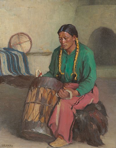 Taos Zeremonialtrommel von Joseph Henry Sharp