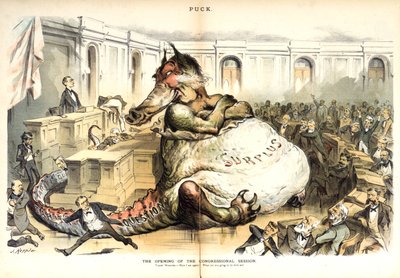 Eröffnung der Kongresssitzung, 1887 von Joseph Keppler