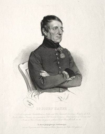 Porträt von Dr. Joseph Hauer von Joseph Kriehuber
