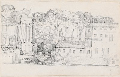 Römische Dächer von Joseph Marie Vien