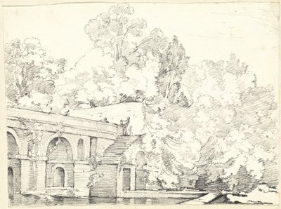 Der Fischteich in der Villa Madama von Joseph Marie Vien